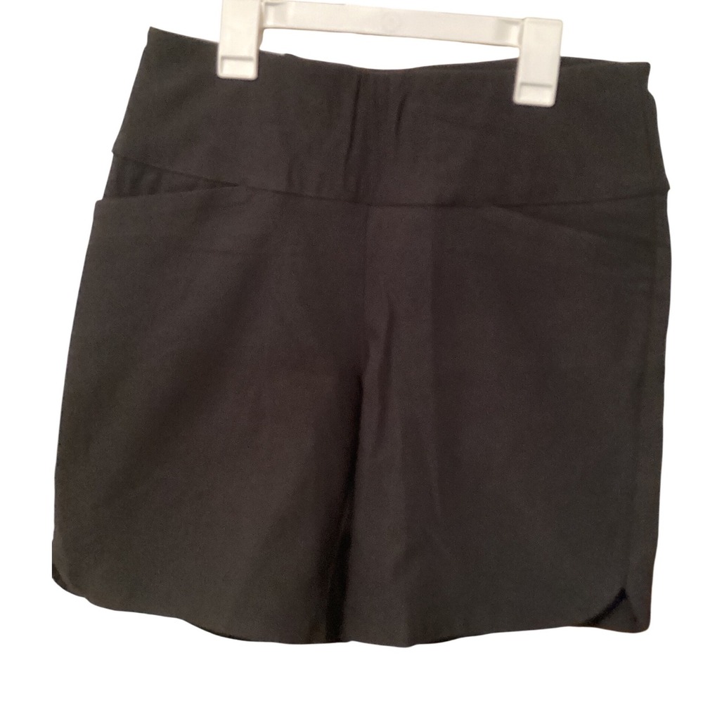Lady Hagen Womens Black Tummy Control Pull On Golf Shorts Size Medium 7 Inseam